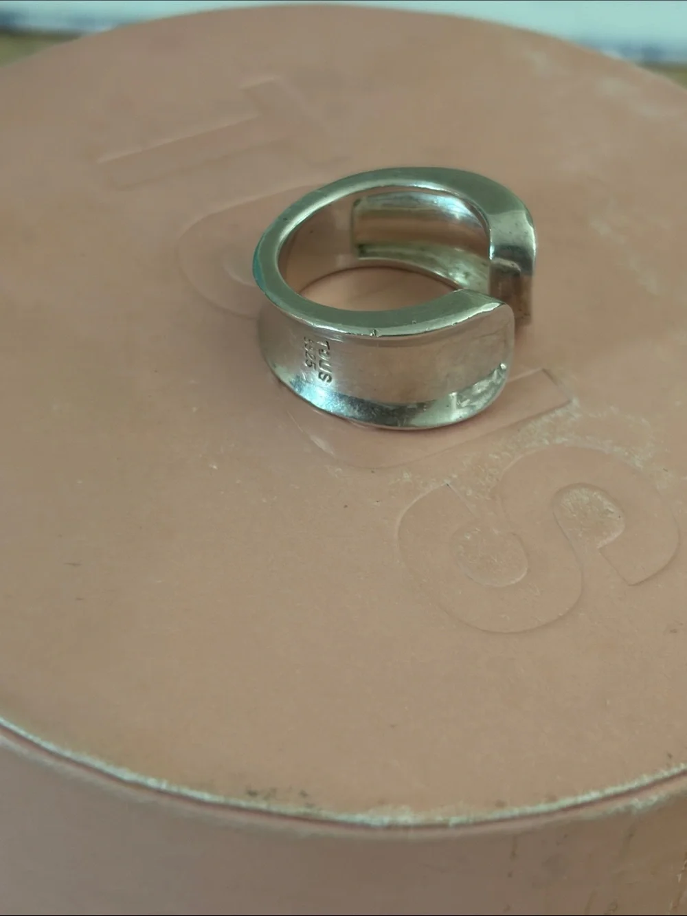 Tous Sterling Silver Wide Open Band Ring - Silver
